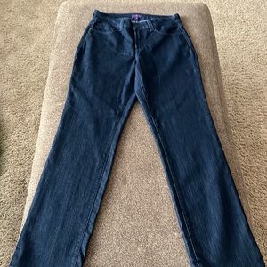 NYDJ Straight Leg Womens Size 4 Blue Medium Wash Denim Mid Rise Jeans